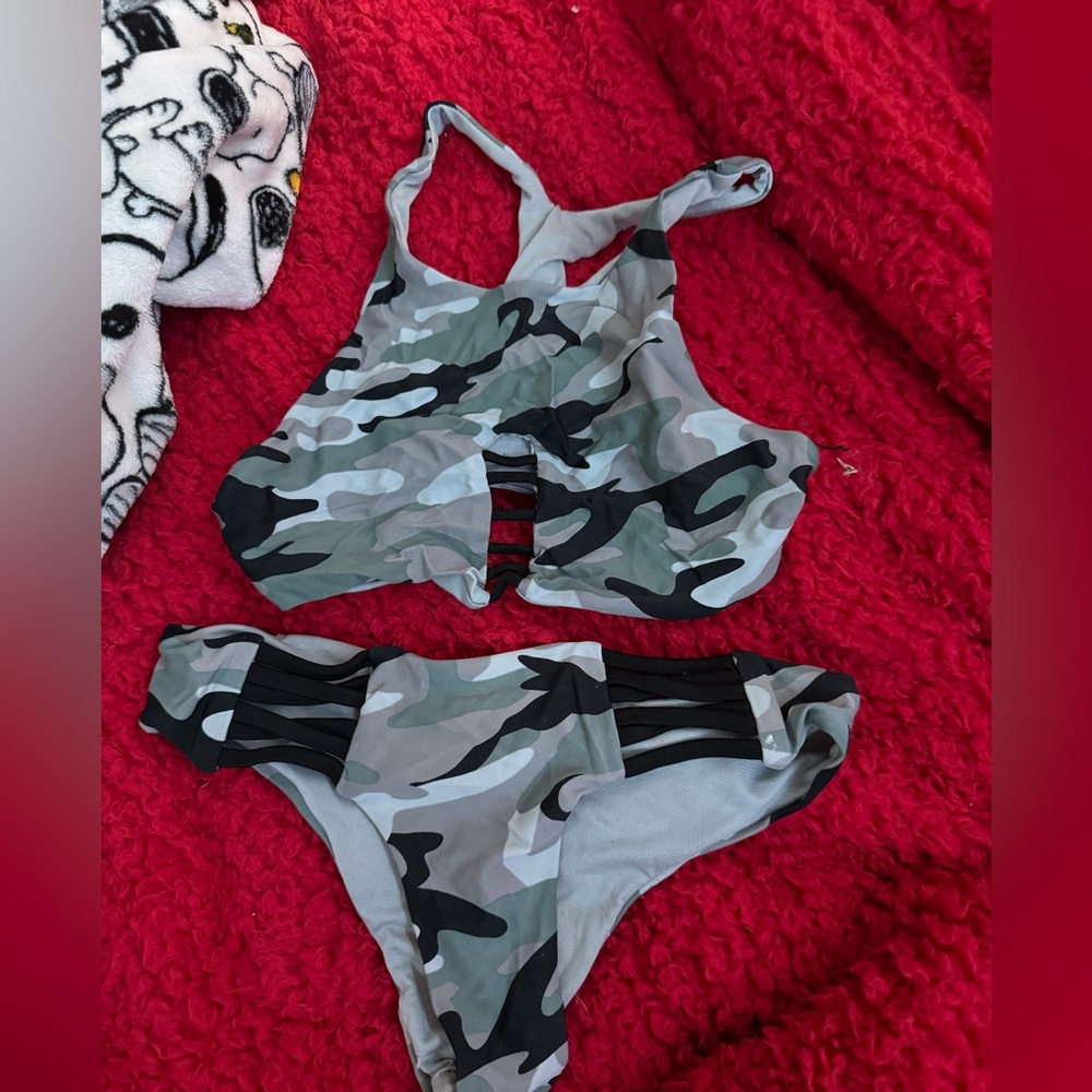 Camouflage Two-Piece Swimsuit